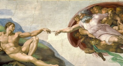 Foto: Udsnit af Det Sixtinske Kapel, Michelangelo